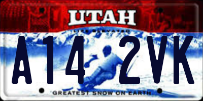 UT license plate A142VK