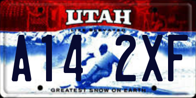 UT license plate A142XF