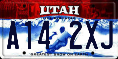 UT license plate A142XJ