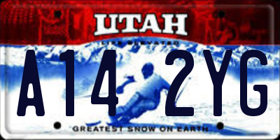 UT license plate A142YG