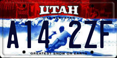 UT license plate A142ZF