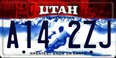 UT license plate A142ZJ
