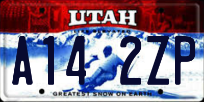 UT license plate A142ZP