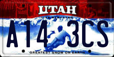 UT license plate A143CS