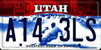 UT license plate A143LS