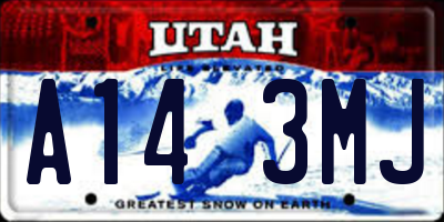 UT license plate A143MJ