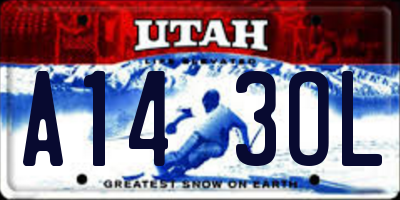 UT license plate A143OL