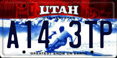 UT license plate A143TP