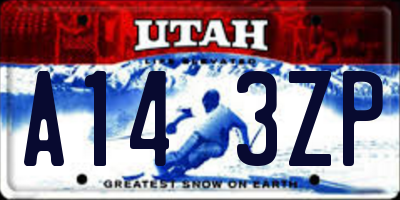 UT license plate A143ZP