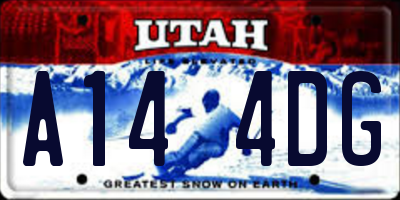UT license plate A144DG