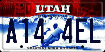 UT license plate A144EL