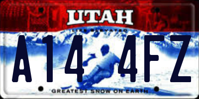 UT license plate A144FZ