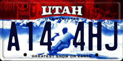 UT license plate A144HJ
