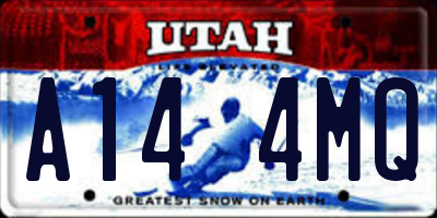 UT license plate A144MQ