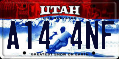 UT license plate A144NF