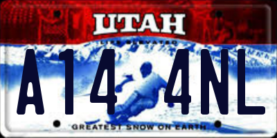 UT license plate A144NL