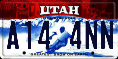 UT license plate A144NN