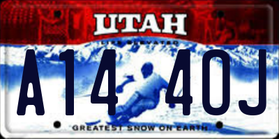 UT license plate A144OJ