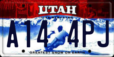 UT license plate A144PJ