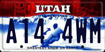 UT license plate A144WM