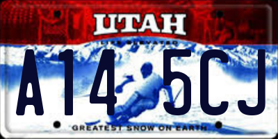 UT license plate A145CJ