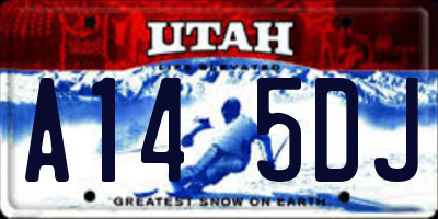 UT license plate A145DJ