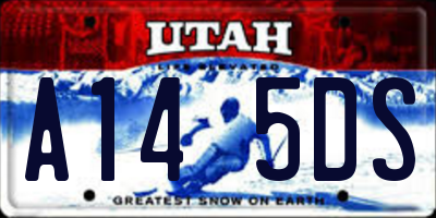 UT license plate A145DS