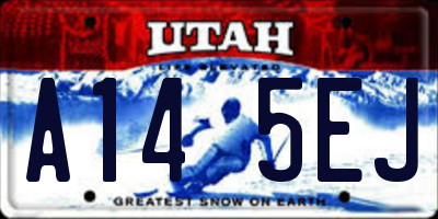 UT license plate A145EJ