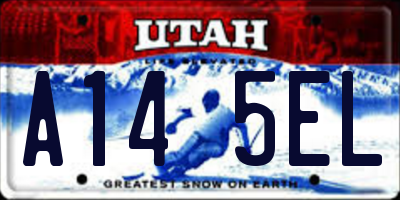 UT license plate A145EL