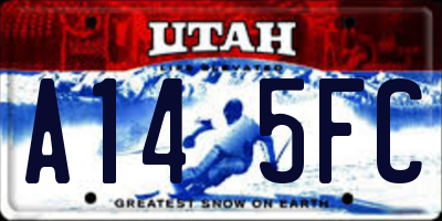UT license plate A145FC