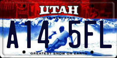 UT license plate A145FL
