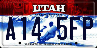 UT license plate A145FP