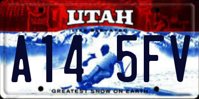 UT license plate A145FV