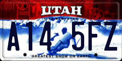 UT license plate A145FZ