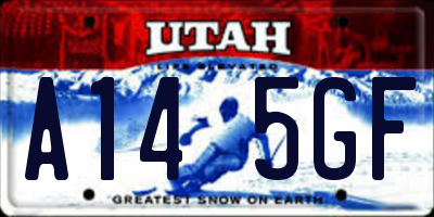 UT license plate A145GF