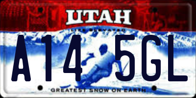 UT license plate A145GL