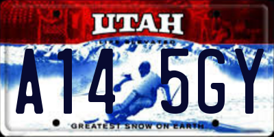 UT license plate A145GY