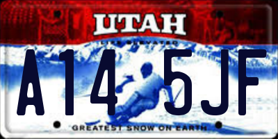 UT license plate A145JF