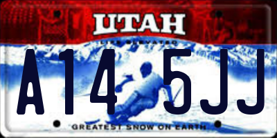 UT license plate A145JJ