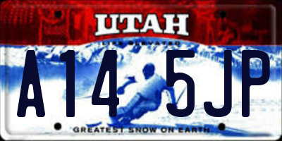 UT license plate A145JP