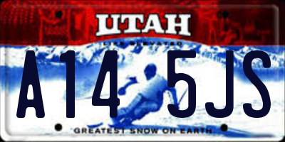 UT license plate A145JS