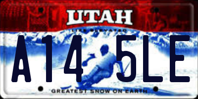 UT license plate A145LE