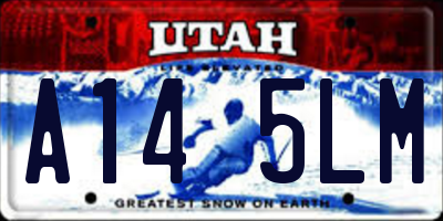 UT license plate A145LM