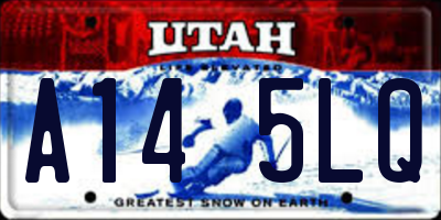 UT license plate A145LQ