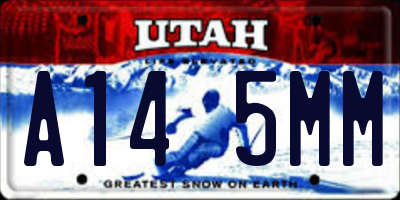 UT license plate A145MM