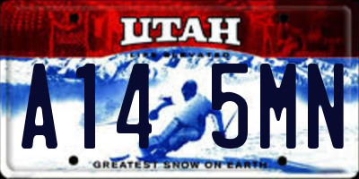 UT license plate A145MN