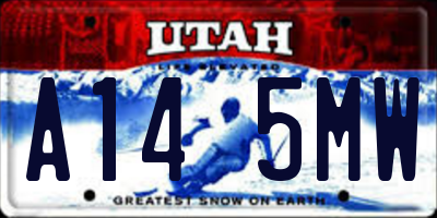 UT license plate A145MW