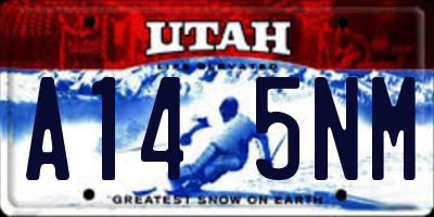 UT license plate A145NM