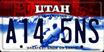 UT license plate A145NS