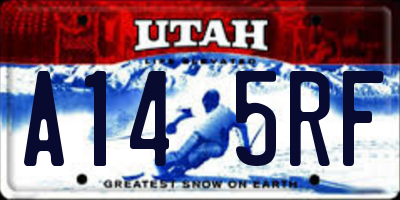 UT license plate A145RF